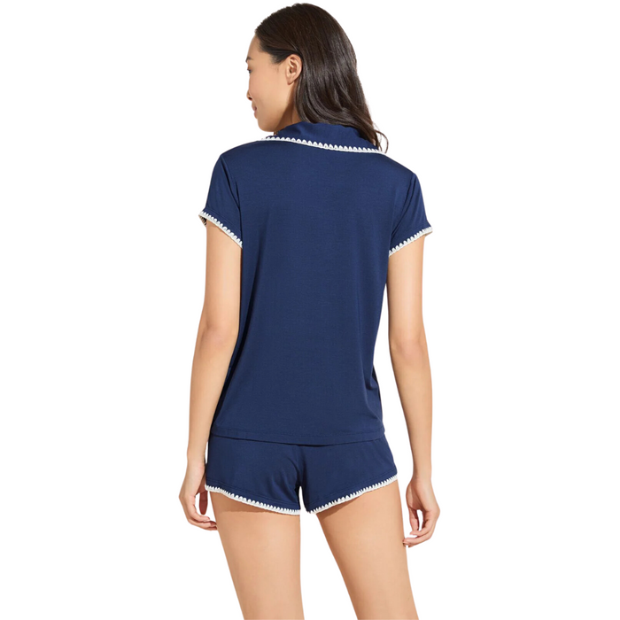 Frida Tencel Modal Short PJ Set - Navy/Ivory