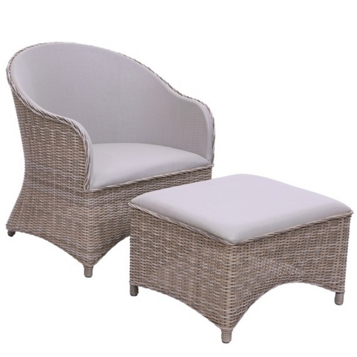 Milano Club Ottoman, Shadow/Gray