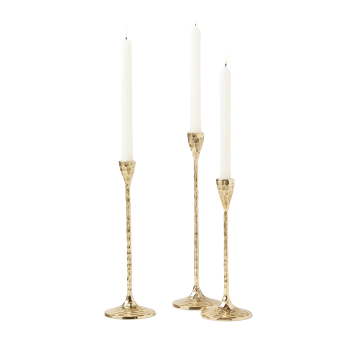 S/3 Alina Gold Candle Holders