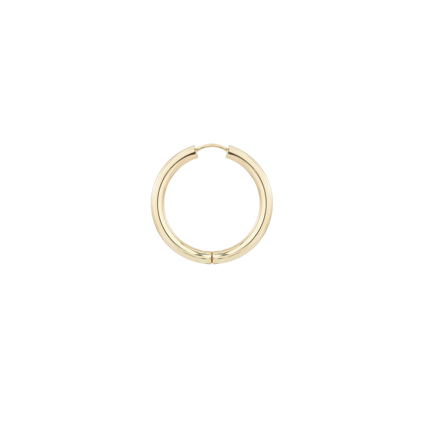 25mm Tube Hoops | Yellow Gold