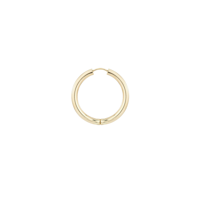 25mm Tube Hoops | Yellow Gold