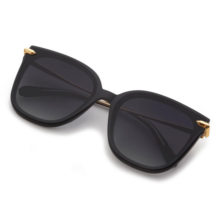 DEDE | Nylon Black + Black Crystal Sunglasses