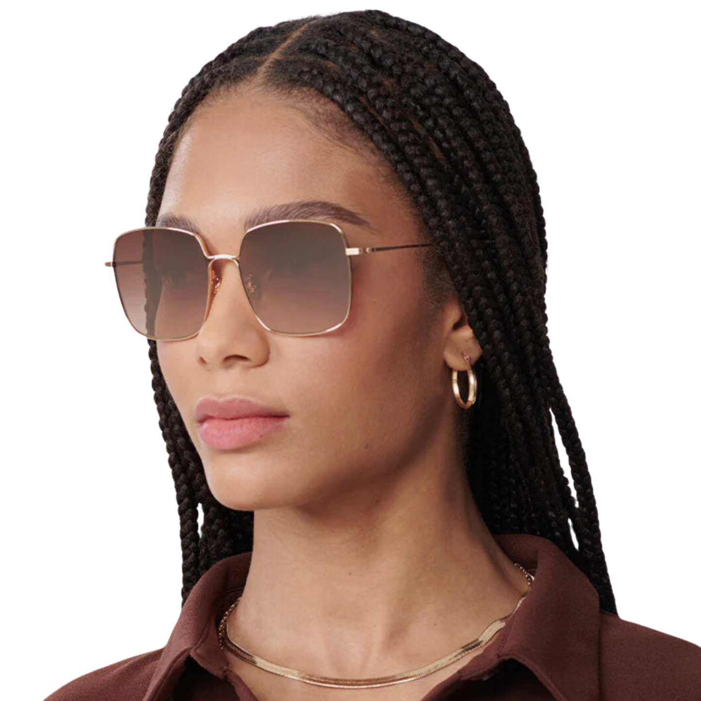 EVE | 24K Titanium - Amber Silver Gradient Mirrored Lens