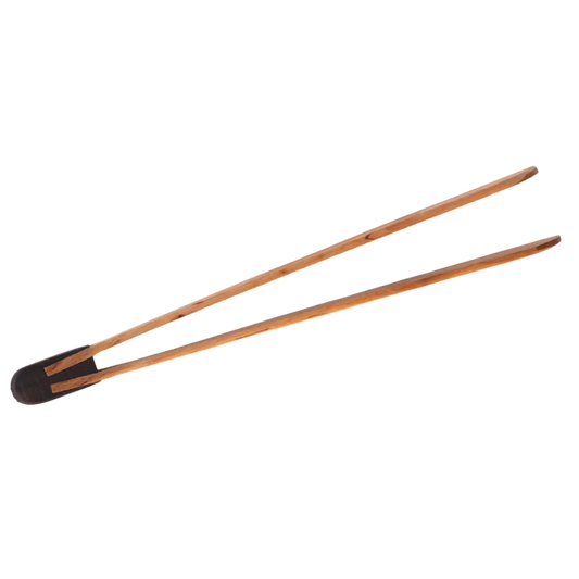 Wood Barbecue Tongs