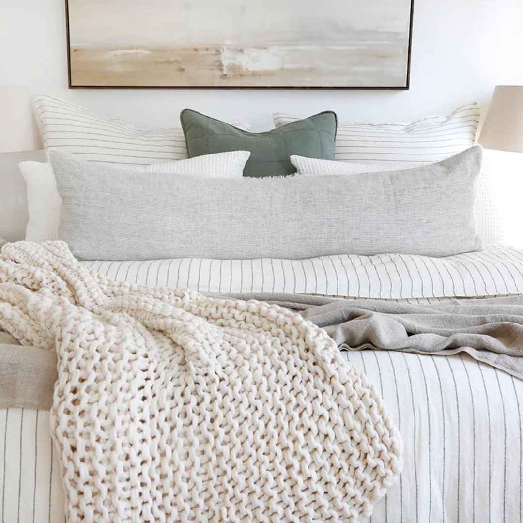 Finn Hand Knit Throw - Antique White