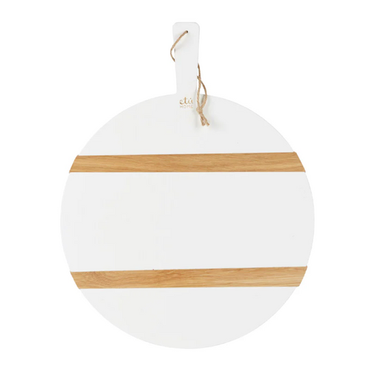 White Round Mod Charcuterie Board - Medium