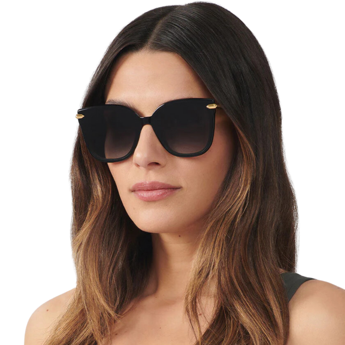 DEDE | Nylon Black + Black Crystal Sunglasses