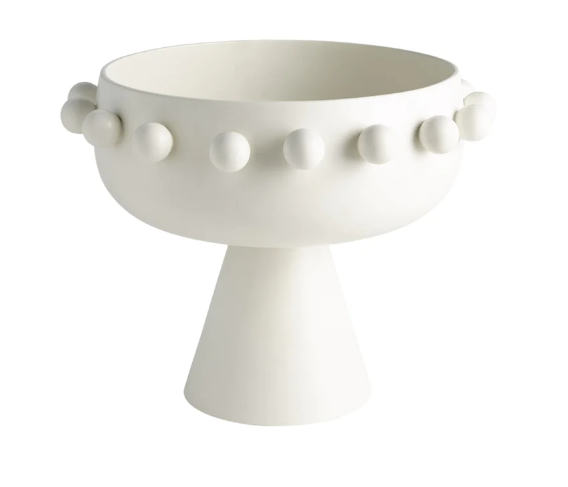 Spheres Footed Bowl - Ivory