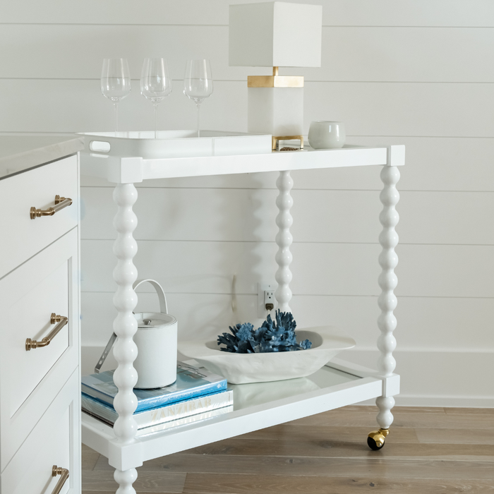 Isadore Bar Cart - White