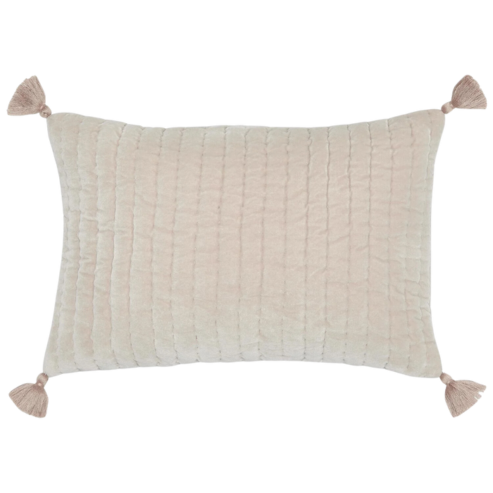 Velvet Sand Decorative Pillow - 12x18 w/ Insert