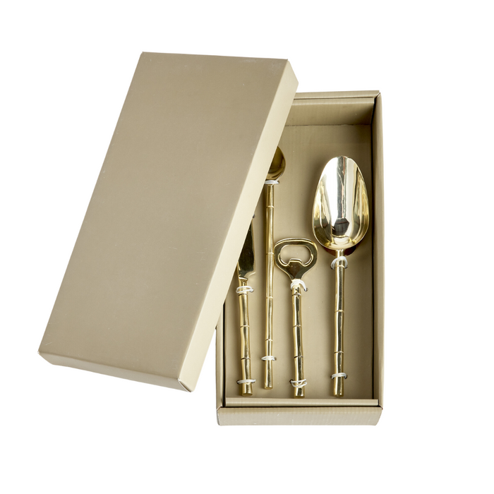 Grove Cocktail Accessories S/4 - Gold