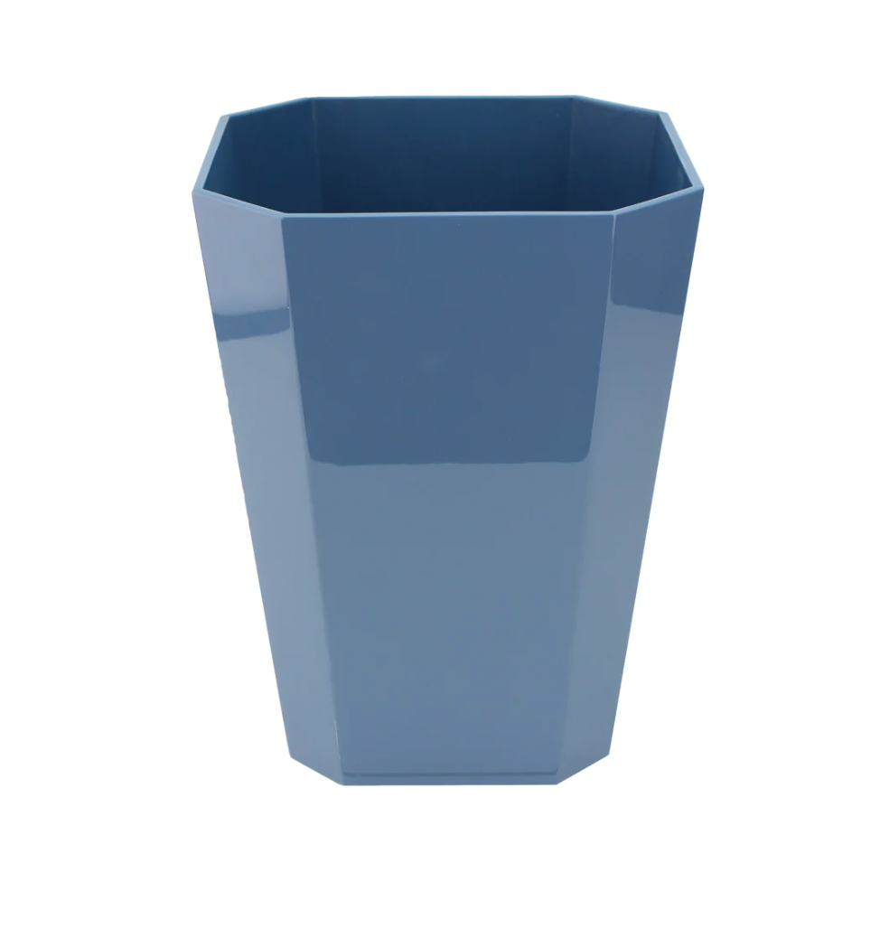 Octagonal Lacquer Bin- Denim