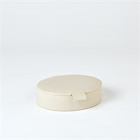 Oval Leather Box - Mist - Small