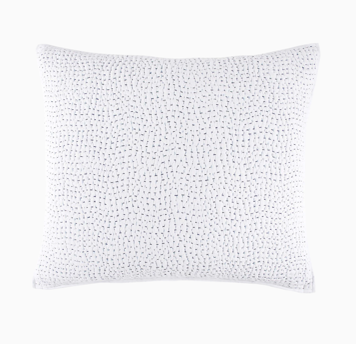 Hand Stitched Euro Pillow (Light Indigo) -*Insert Included