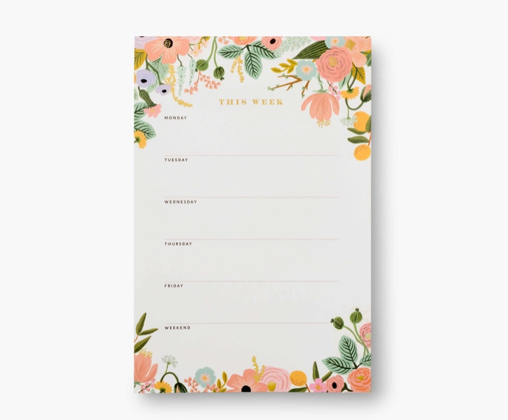 Garden Party Pastel Large Memo Notepad