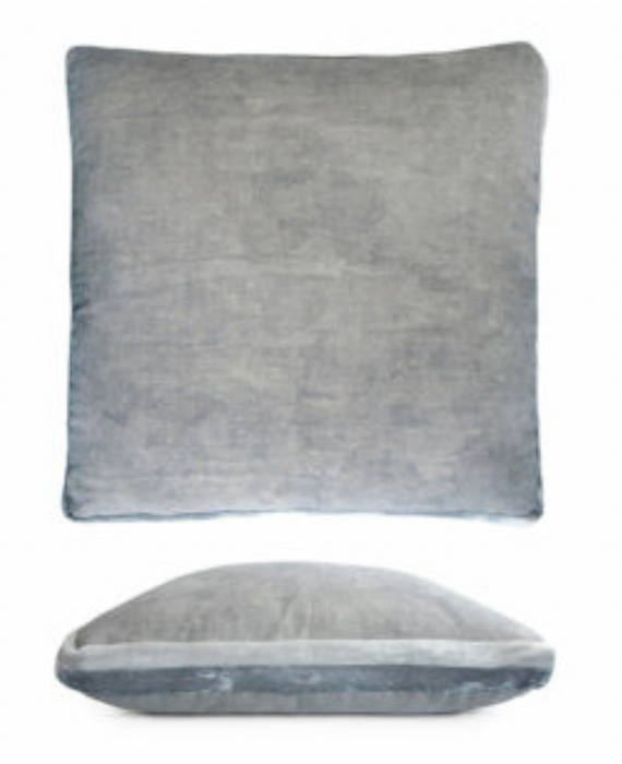 Double Tuxedo Linen Pillow - Seaglass - 22x22