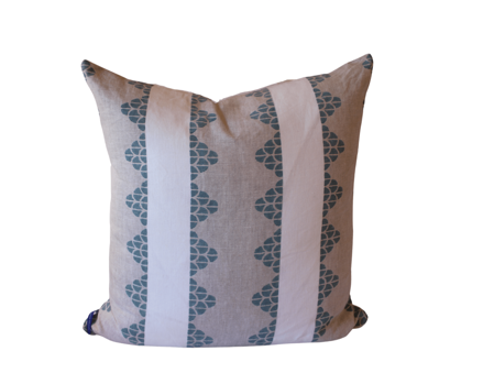 Dhara Stripe Aqua Pillow - 24x24