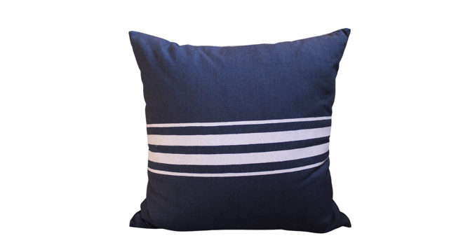 Frenchie Dark Pillow -Denim Blue - 22x22
