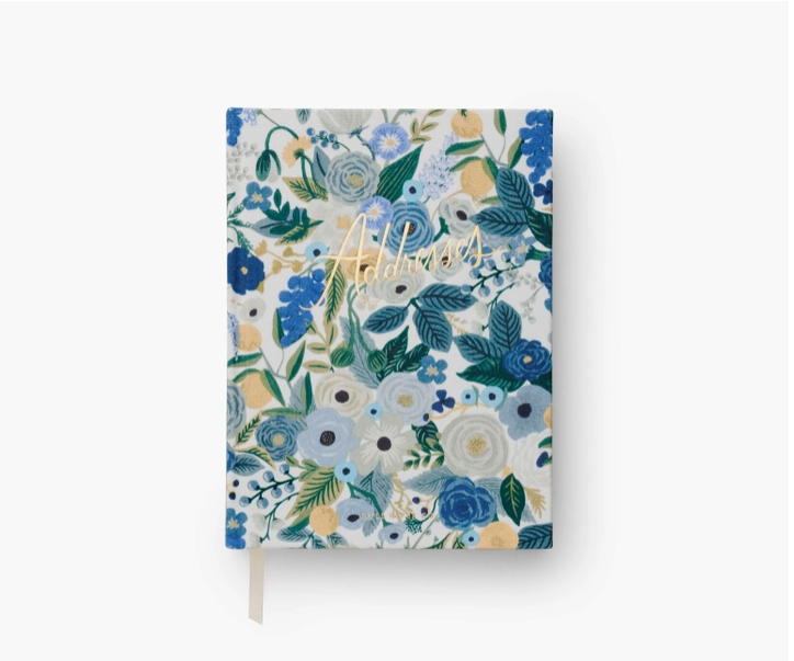 Garden Party Blue Address Book